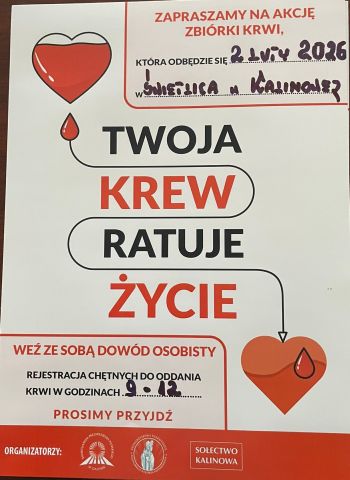 Zapraszamy na akcję zbiórki krwi