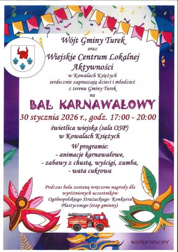 Zapraszamy na bal karnawałowy